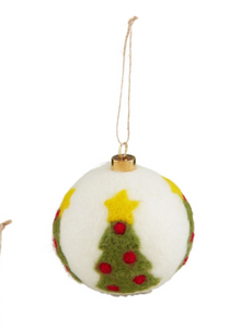 Tree Wool Ball Ornament