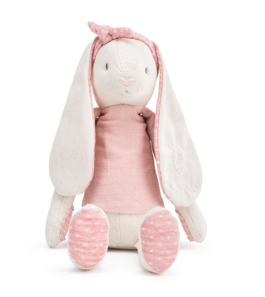 Linen Plush Pink Bunny