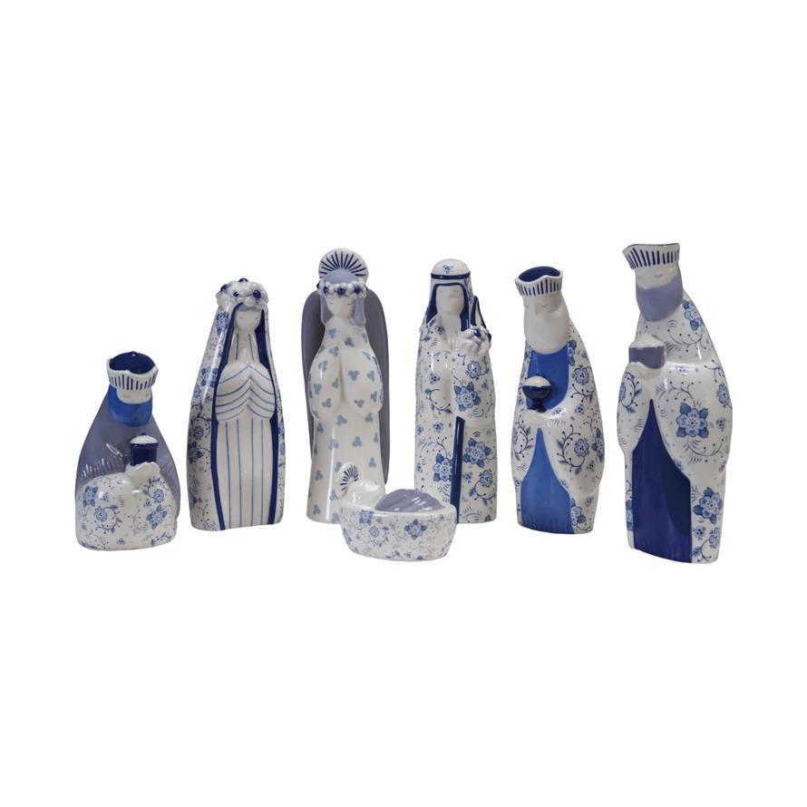 CCO-Blue & White Nativity Set
