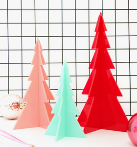 Red Pink Mint Acrylic Trees
