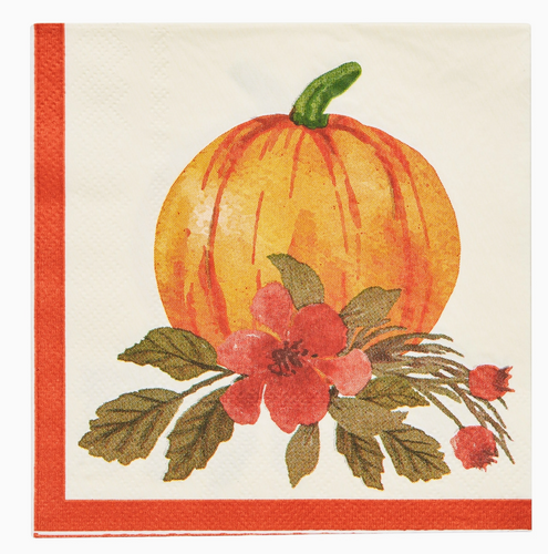 Autumn Foliage Pumpkin Lunch Napkin