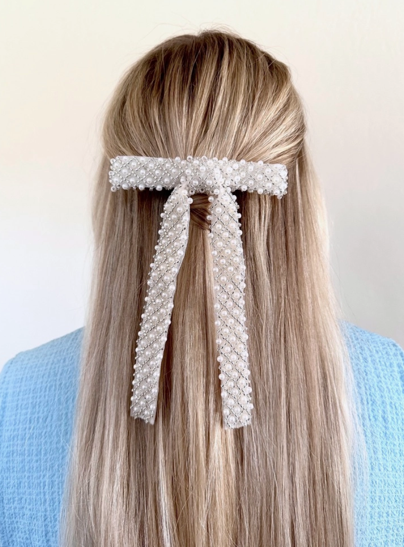 Pearl Barrette Bow