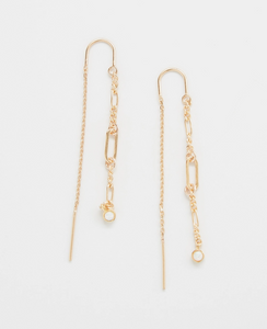 Opal Chain Threader Earrings