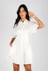 White Poplin Mini Dress