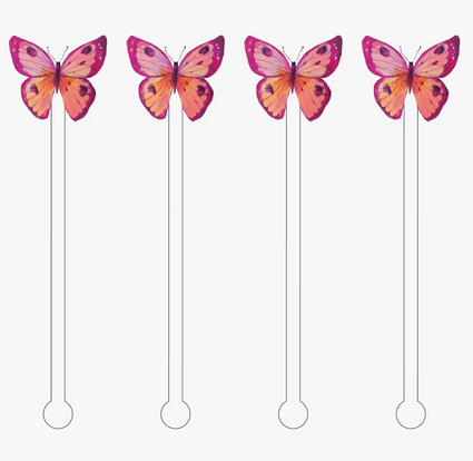 Butterfly Acrylic Stir Sticks