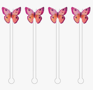 Butterfly Acrylic Stir Sticks