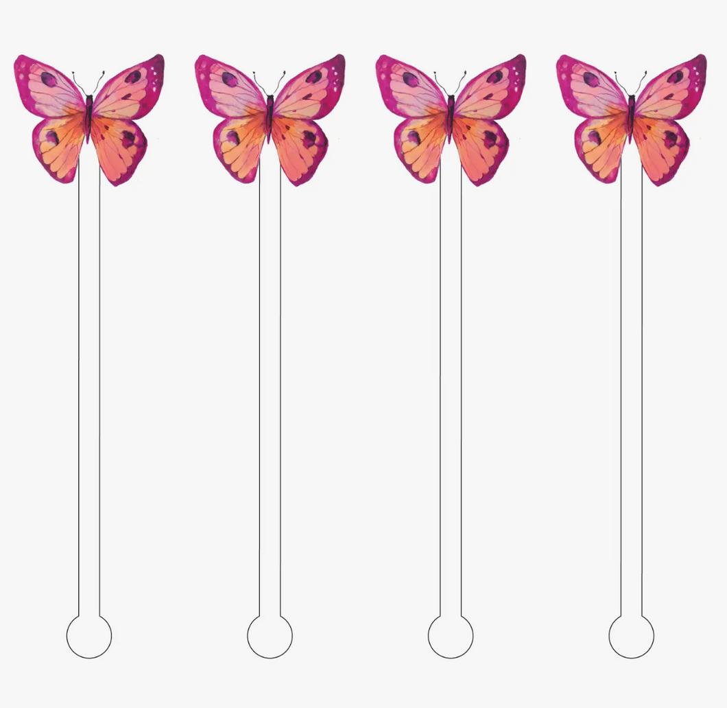 Butterfly Acrylic Stir Sticks
