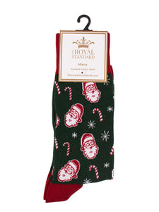 Candy Cane Christmas Socks