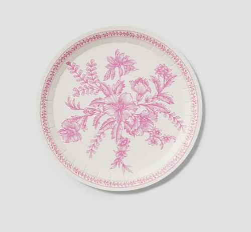 Pink Toile Small Plates/10 pk.