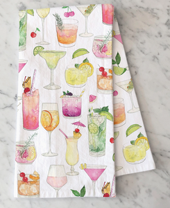 Cocktails Tea Towel