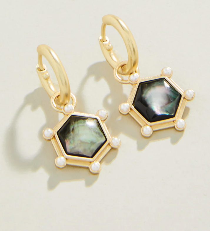 Hexa Grey Pearl Earrings