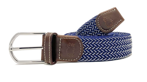 Navy/White Woven Belt