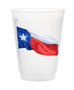 Texas Flag Frosted Cups