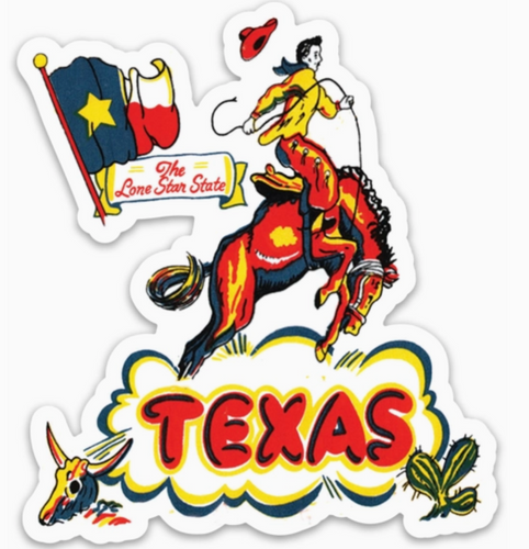 Texas Retro Sticker