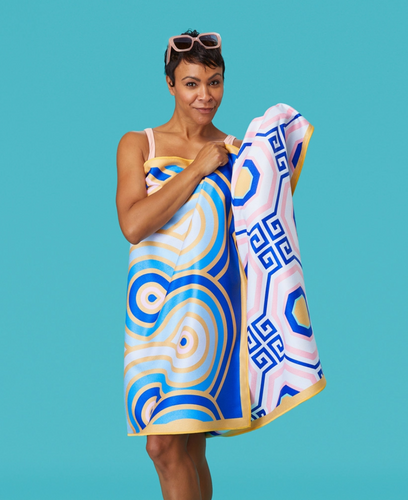 Greek Key Pool Towel