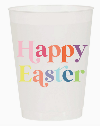 Happy Easter Colorful Frosted Cups