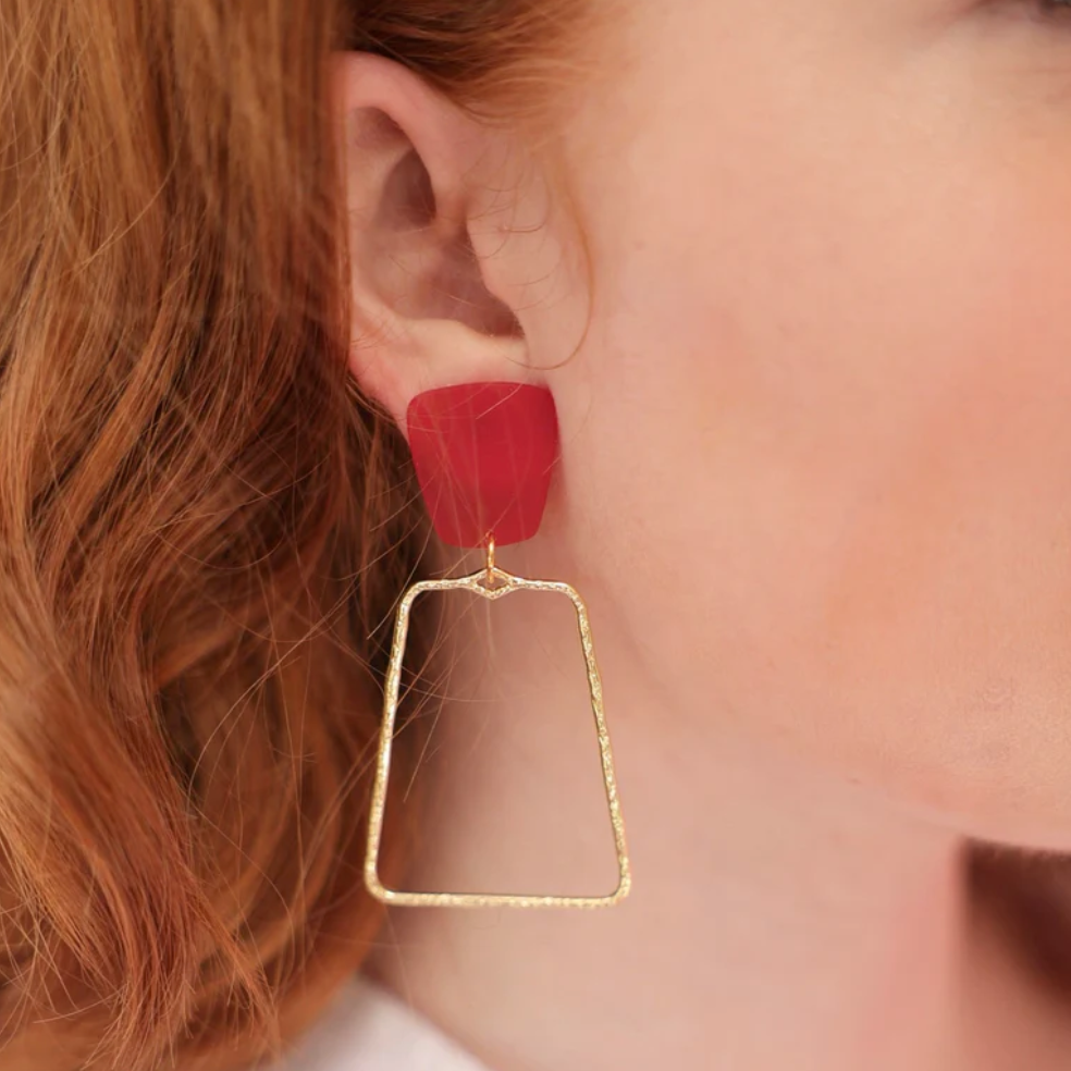 Kaelyn Red Earrings
