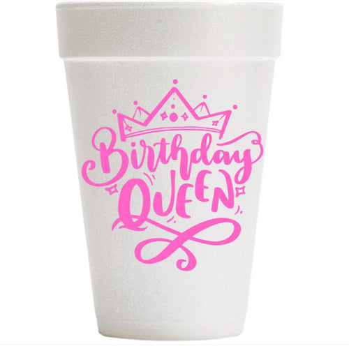 Gold B'day Queen Cups