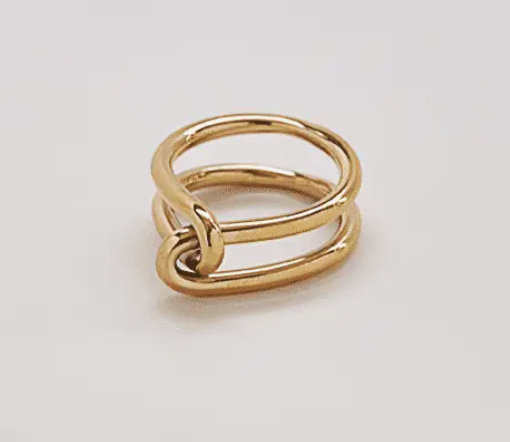 Gold Double Knot Ring/Size 7