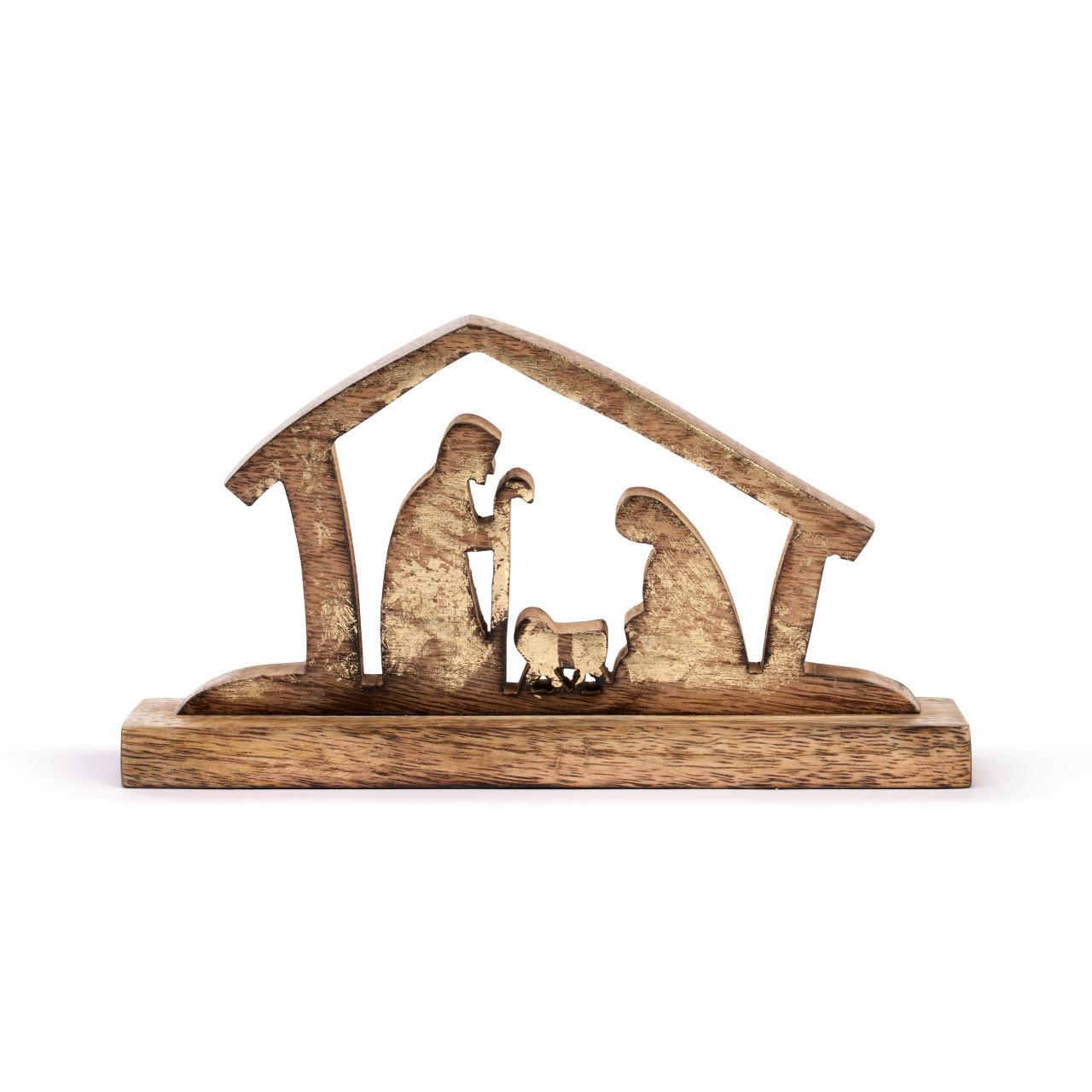 Wood Holy Family Nativity