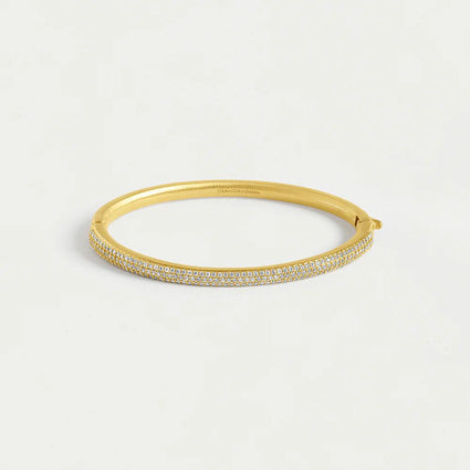 DD-Pave Hinge Bangle White Topaz