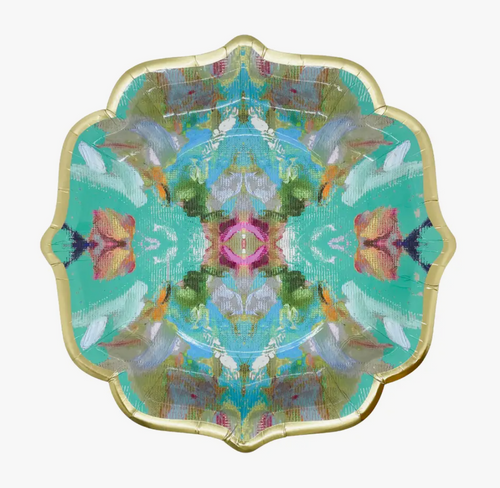 Stained Glass Turquoise Plates