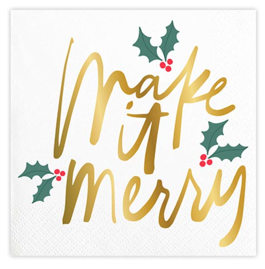 Make it Merry Foil Napkins