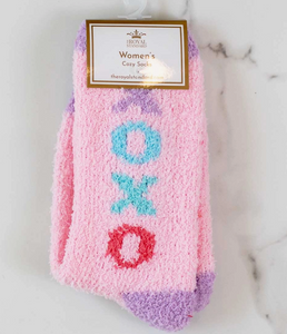 XOXO Cozy Pink Socks