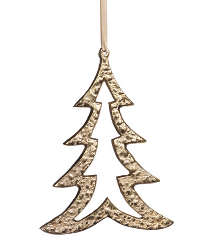 Gold Aluminum Tree Ornament