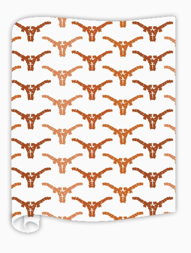 Burnt Orange Longhorns Table Runner