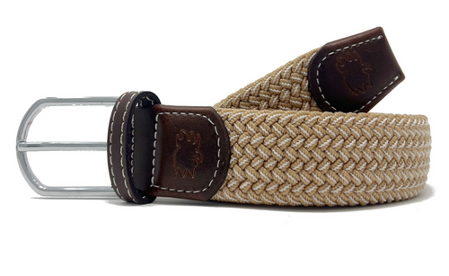 Tan/White Woven Belt