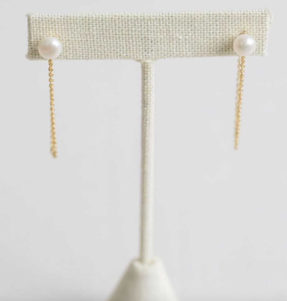 Ocean's Pearl Message in a Bottle Earrings