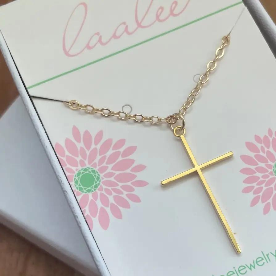 LAA-Gold Cross Necklace