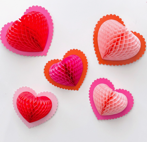 Honeycomb Scalloped Hearts Set/5