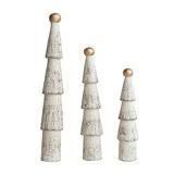 Cream Wood Trees Set of 3