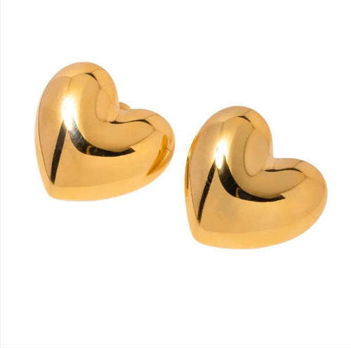 Puffy Heart Studs