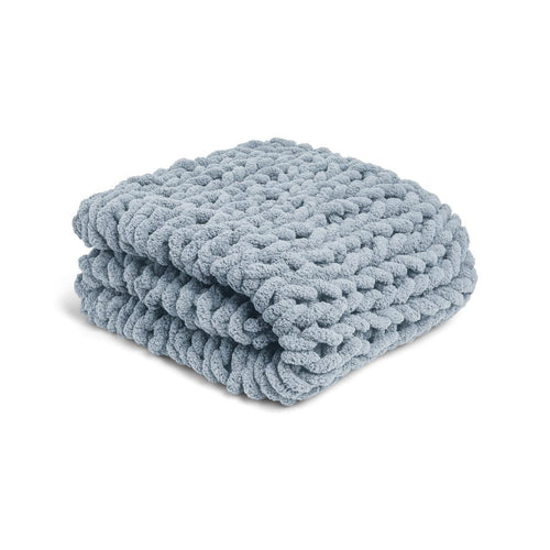 Chunky Knit Blanket/Denim