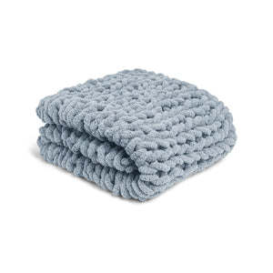 Chunky Knit Blanket/Denim