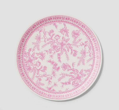Pink Toile Large Plates/10 pk.