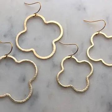 LJ-Gold Quatrefoil Earrings
