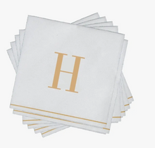 Load image into Gallery viewer, Gold Monogram Napkin