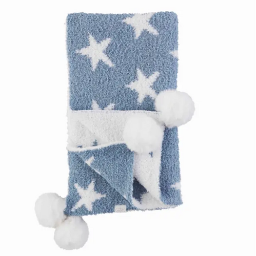 Blue Chenille Star Blanket