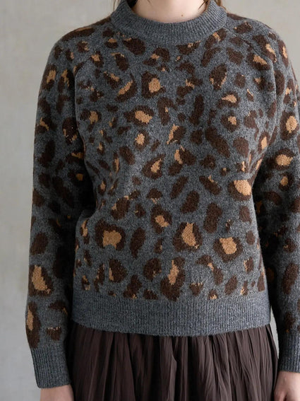 Leopard Crew Neck Sweater
