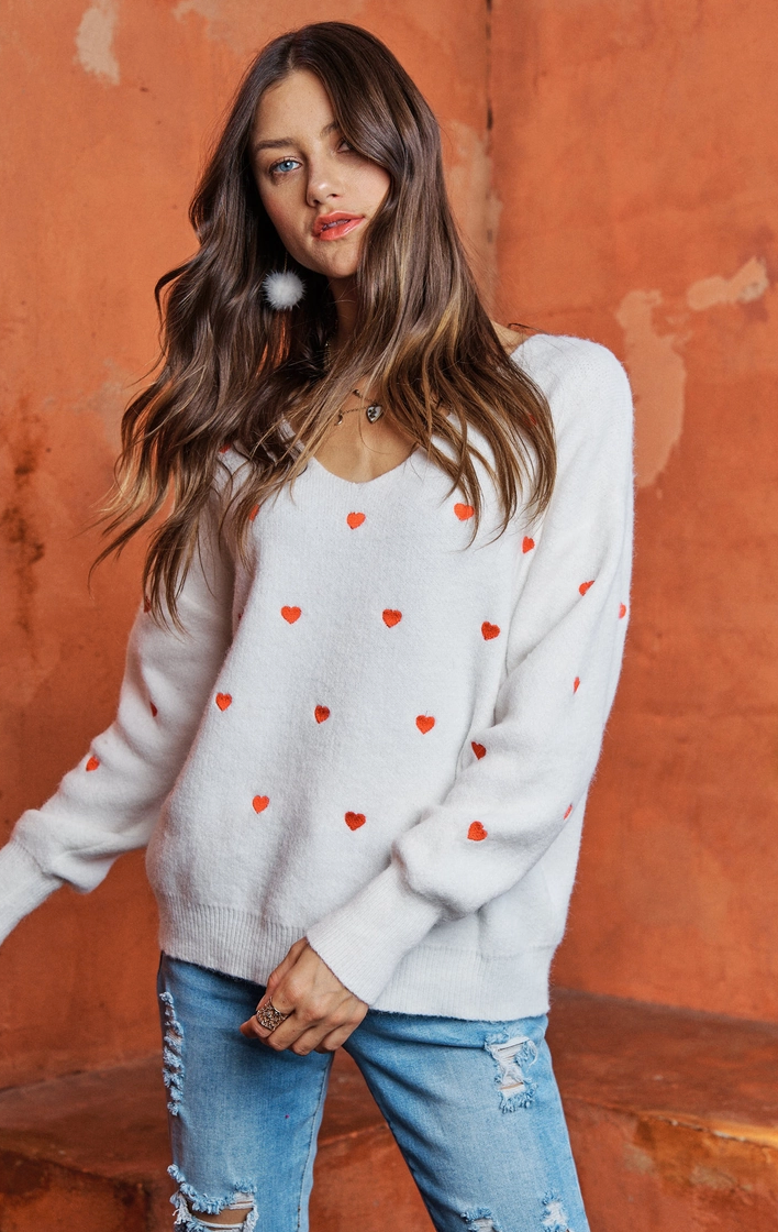 Lovely Heart Sweater