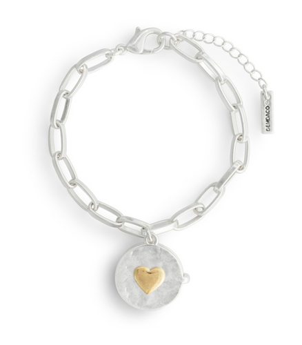 Love You Locket Bracelet-Silver