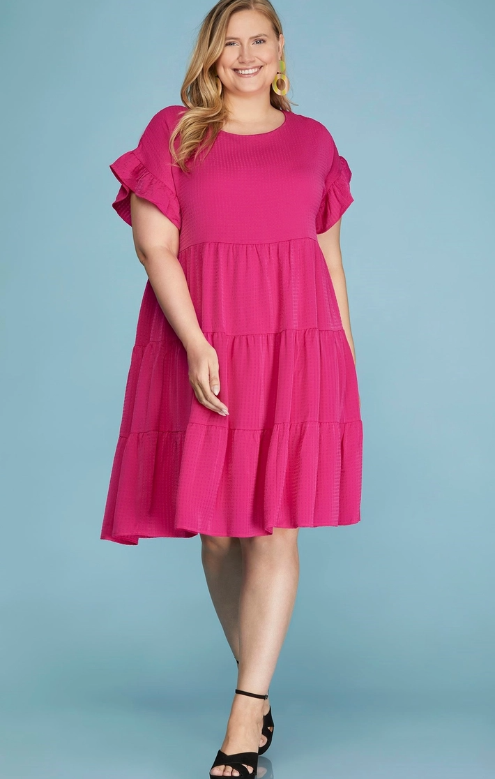 Fuchsia Woven Dress