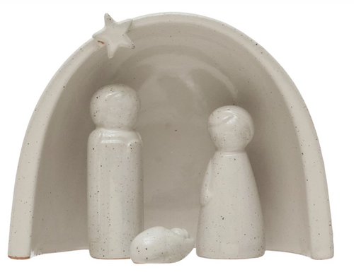 Stoneware Nativity/Set of 4