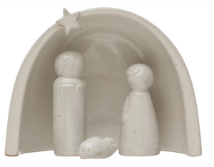 Stoneware Nativity/Set of 4