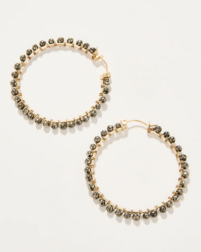 Ann Beaded Hoop Earrings