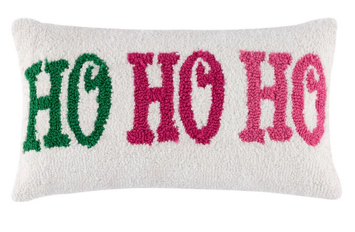 Ho Ho Ho Ivory Pillow